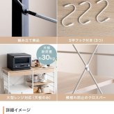 キッチンカウンター ゴミ箱収納 ゴミ箱上ラック レンジラック ダストボックス キッチンラック レンジ台 収納棚 おしゃれ 北欧 シンプル キッチン 収納 間仕切り 120cm幅 背面収納ありタイプ ：