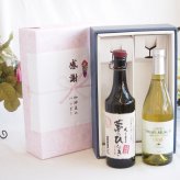 感謝の贈り物ボックス プレミアムな長期熟成麦焼酎と国産ワインセット(シャインマスカット100白ワイン やや甘口(山梨県)750ml夢のひととき長期貯蔵5年熟成麦焼酎(大分県)720ml