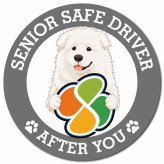 カーサイン 高齢者マーク SENIOR SAFE DRIVER マレンマシープドッグ マグネット 強力 直径13cm 肉球 日本製 車 ステッカー