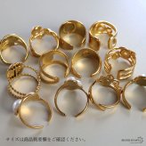 ステンレス パールリング 12タイプ パール 18KGP ゴールド gold オープンリング フリーサイズ レディース 女性 指輪 金属アレルギー対応