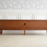 テレビ台 テレビボード 幅180cm アンティーク調 おしゃれ ローボード 大型 完成品 木製 引き出し 脚付き 収納家具 天然木 彫刻 PALMAアンティークブラウン マホガニーのTVボード180 ヨー 新生活