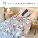 ミッフィー ブランケット miffy 大判 毛布 ひざ掛け 蓄光 光る L ベッド 寝室 お昼寝 120×160cm 大きめ キャラクター おしゃれ かわいい 防寒 寒さ対策 暖かい あったか ふわふわ ポリエステル 洗える Dick Bruna ファニーブランケット 誕生日 プレゼント ギフト 秋 冬
