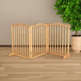 ペットフェンス giocoso 完成品 パイン材 天然木 ライトブラウン・ホワイト W58×D2.2×H75cm/1枚x3枚隙間:約4.7cm ペットゲート 犬 猫 柵 ペット用品 ライトブラウン ホワイト おしゃれ 新生活