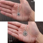 ハワイアンジュエリー ホヌ ペアペンダントトップ 2個セット 刻印 無料 誕生石入れ可 浮彫りホヌ Sサイズ Lサイズ シルバー925 ネックレス チェーン別売 ペンダントヘッド BY THE SEA バイザシー カップル 夫婦 プレゼント ハロウィン 【品番：SP325SLP】