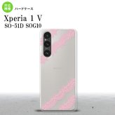 Xperia 1V Xperia 1V スマホケース 背面ケース ハードケース レース 帯 A ピンク 2023年 6月発売 nk-xp15-1095