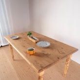 ダイニングテーブル FARMER 無垢材 パイン材 天然木 W150×D85×H72cm(引出の内寸:W36×D27.5×H 食卓テーブル 木製 食卓机 リビング ダイニング ライトブラウン おしゃれ 新生活