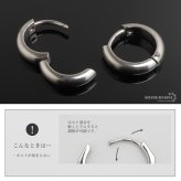 ステンレス 定番 フープピアス シンプルピアス ゴールド シルバー 幅3mm 3サイズ プチプラ メタル 小さめ 細身 プレーン ノーマル セカンド つやつや 両耳2点 レディース 女性 イヤリング 金属アレルギー対応