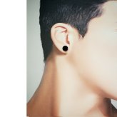 シルバーピアス メンズ キュービックジルコニア[ブラック 黒8mm 10mm 片耳用 片方 シングル CZ シルバー925 男性 レディース プレゼント 人気 おしゃれ かっこいい【全品1個ずつバラ売り】 プレゼント
