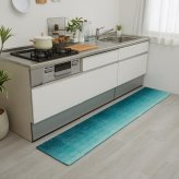ラグ カーペット キッチンマット 室内 おしゃれ 洗える グラデーション 滑り止め付き 洗える玄関マット 洗濯機で洗える マット 小さめ 小さい 滑らない 明るい オシャレ 小さいサイズ ふわふわ 防水 グリーン 緑 ブルー 青 グレー レッド 赤