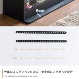 収納家具 ラック 段差式 コレクションボードコレクションケース コレクション収納 キュリオケース コレクション 展示棚 展示ケース ガラス棚 背面ミラー フィギュア 完成品 木製 木目調 ブラウン ホワイト 幅80cm×奥行24cm×高さ81.2cm