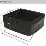 ミニサイドワゴン 日本製 合皮 手荷物入れ Sサイズ ブラック R-360 荷物置き 収納ボックス イス下 デッドスペース活用 かばん置き オフィス 自宅 リビング 店舗用