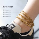 ステンレス チェーンアンクレット フィガロチェーンアンクレット ゴールド シルバー 18KGP シンプルアンクレット 足輪 足首 金属アレルギー対応