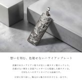 金属アレルギー対応 ペアペンダントトップ ハワイアンジュエリー 刻印無料 誕生石入れ 純チタン バレルプレート Lサイズ チェーン別売り ステンレスより軽く肌に優しい メンズ レディース プレゼント ハロウィン 【品番：TIP412P】