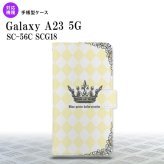 Galaxy A23 GalaxyA23 手帳型スマホケース カバー 王冠 黄 2022年 10月発売 nk-004s-a23-dr1454
