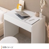 デスク チェア コンセント 引き出し付き ナチュラル ホワイト 机 幅80cm パソコン PC ワーク インテリア 引き出し 電源 USB USBポート コンセント穴 引出し 引き出し付