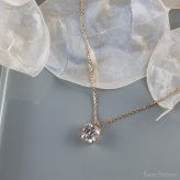非加熱 ピーチサファイア 1.16ct ネックレス ペンダント K18 ゴールド 18金 サファイアネックレス ピーチ ホワイト サファイア レディース 一粒 シンプル 可愛い プレゼント 誕生石 Drops