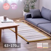 ラグ カーペット インド綿 テラ 約63×170cm ふっくら 厚手 防音 ボンディング マット