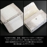 ヒマラヤ スモールクロコダイル ヌメ革 2way バッグ ショルダーバッグ センター取り 一枚革 かぶせ開閉 クラッチバッグ 立ち上がりハンドル A5収納 ミニポケット 希少 本革 メンズ 高級 レザー 鞄 保証書付 プレゼント ギフト 4FA (06002013r)