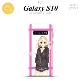 SC-03L SCV41 Galaxy S10 スマホケース ソフトケース 女の子 B ピンク メンズ レディース nk-s10-tp1327
