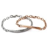 ハワイアンジュエリー ペアブレスレット つけっぱなし 刻印 ステンレス 金属アレルギー ブランド 大人 シンプル プレート スクロール 波 ハワジュ 金アレ サージカルステンレス 2本セット クリスマス 誕生日 記念日 プレゼント テラグラティア Terra-gratia PairBracelet【gbss132pair】