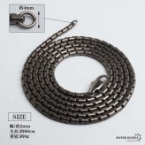 純チタン製 チェーンネックレス 細身 軽い 丈夫 メンズネックレス メタルネックレス 濃い目 シルバー 幅2mm 60cm グレー シンプル 滑らか 肌触り 男性 金属アレルギー対応