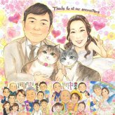 結婚式のプレゼントに、似顔絵ギフトのサプライズを贈りませんか。 結婚祝い プレゼント 似顔絵 名入れ 手描き 贈り物 ギフト 結婚式 サンクスボード お祝い 感謝 披露宴 職場 新郎新婦 友達 同僚 下書き確認 名入れ 修正無料 一生もの 宝物 似てる かわいい 婚礼 入籍 サンクスボード 宝物 新郎新婦ギフト 色紙 快気祝い 節目 還暦祝い 喜寿祝い 二次会 傘寿祝い イラスト 大人数