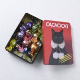 CACAOCAT カカオキャット ミックス缶 14個入り RED NR-03857 ボンボンショコラプレミアムチョコレート/アソート/ギフト プレゼント/北海道/クリスマス/バレンタイン/かわいい猫チョコ/ねこ/DADACA/
