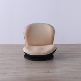 高座椅子 カム 回転式 リクライニング 完成品 360度回転 ブラック・ベージュ W52×D58~92×H52cm座面高15cm 座椅子 リクライニングチェア パーソナルチェア 肘付き ブラック ベージュ おしゃれ
