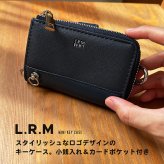 キーケース L.R.M NEO(ネオ) 角シボ合皮キーケース バイカラー ロゴ おしゃれ レディース プレゼント ギフト 贈り物 おすすめ 新作 合皮 女子高校生 女子中学生 社会人 普段遣い クリスマス 誕生日 鍵 フック キーカバー カード カードケース ポケット 小さめ 小さい
