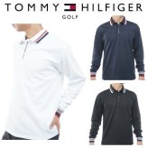 トミーヒルフィガー ゴルフ メンズ 針抜きジャガード 長袖ポロシャツ TOMMY HILFIGER THMA663 2026年秋冬モデル お誕生日祝い お祝い 記念品 お父さん 父の日 彼氏 男性 30代 40代 50代 60代  還暦祝い 敬老の日 人気プレゼント プレゼント