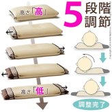 寝ながら高さ調節サラサラ枕 ラクーナ カバー付 35×50cm 枕 洗える 日本製