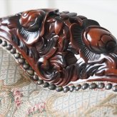 ソファ 座椅子 姫系 家具 二人用 かわいい ロココ 猫脚 アンティーク風 エステサロン シェル 型 ゴージャス アンティーク調 ゴシック ー 2人掛け シャビーシック エレガント フレンチ ヨーロピアン 猫足 貝殻 マーメイド