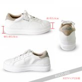 ルコライン スニーカー ルコライン 靴 RUCO LINE RUCO-002GO CALF PU LUX ホワイト 白 / かかと ゴールド 合皮 無地 ローカット ファスナー無し ルコライン レディース シューズ RUCO LINE ルコラインスニーカー フラットソール 新作 取扱店 京都 母の日