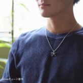 ハワイアンジュエリー シルバー ネックレス スターフィッシュ ヒトデ ひとで 海星 ジルコニア シルバー925 ギフトラッピング可能 長さ選べる ロジウムコーティング aumakua メンズ レディース 誕生日 プレゼント ハロウィン 【品番：cg-445-11-01】