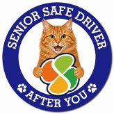 カーサイン 高齢者マーク SENIOR SAFE DRIVER アメリカンボブテイル マグネット 強力 直径13cm 肉球 日本製 車 ステッカー