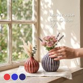 玉ねぎ陶器の花瓶 削ぎ オニオン S・L フラワーベース セン トーツウ｜レッド ブルー パープル｜ おしゃれ かわいい｜北欧 カフェ風 インテリア 一輪挿し 花びん 花器｜ギフト プレゼント 新生活 母の日【TOTU】