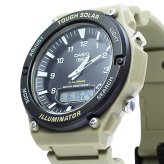 箱なし カシオ 腕時計 メンズ CASIO ソーラー タフソーラー アナデジ ベージュ ブラック 海外モデル 逆輸入 100m防水 ワールドタイム ストップウォッチ アラーム アウトドア スポーツ 誕生日 父の日 プレゼント ギフト 成人 卒業 入学