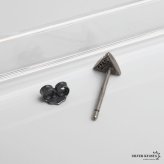シルバー925 極小ピアス トライアングルピアス 三角 アンティークピアス シルバー 小さい ミニマム スタッド シンプル ワンポイント 片耳1点 メンズ 男性 金属アレルギー対応 イヤリング