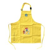 スターバックス ポケモン ピカチュウ キッズエプロン 子供用 エプロン 綿100% 身長100～120cm 男の子 女の子 イエロー スタバ コラボ STARBUCKS ギフト