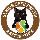 カーサイン 高齢者マーク SENIOR SAFE DRIVER ボンベイ マグネット 強力 直径13cm 肉球 日本製 車 ステッカー