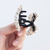 バンスクリップ リボン 小さめ 通販 Rora プチドット ヘアアクセサリー 髪飾り ヘアアレンジ かわいい ドット柄 キッズ 子供用 女の子 ママ 姉妹 リンクコーデ お揃い 上品 カジュアル フォーマル 入学式 卒園式 キッズファッション
