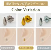 チタン ピアス つけっぱなし セカンドピアス 純チタン しずく 金属アレルギー 日本製 ポスト 軸太0.75mm 長さ10mm 全8色 全品1個ずつバラ売り 医療用 おすすめ かわいい シンプル 小さめ ミニ 極小 人気 メンズ レディース プレゼント