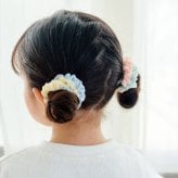 ヘアアクセサリー 通販 ミニシュシュ Rora パステルカラー 髪飾りヘアアクセ ヘアゴムセット キッズ女の子 子供子ども 姉妹お揃い プチギフト 卒園式入学式 フォーマル カジュアル ヘアアレンジ ブレスレット ツインテール
