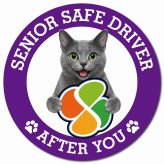カーサイン 高齢者マーク SENIOR SAFE DRIVER コラット マグネット 強力 直径13cm 肉球 日本製 車 ステッカー