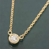 ネックレス レディース K18 18金 ピンクゴールド PG ダイヤ ダイヤモンド タルトシリーズ Amelie Monchouchou ジュエリー アクセサリー ペンダント 華奢 シンプル おしゃれ ギフト プレゼント