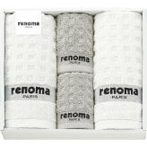 【直送】renoma レノマ フェイスタオル タオルハンカチ セット [26-7515-090] RE2640 綿100% ベトナム製 フェイスタオル2枚 タオルハンカチ2枚 贈り物 ギフト プレゼント 内祝い お返し