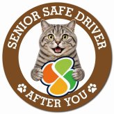 カーサイン 高齢者マーク SENIOR SAFE DRIVER マンクス マグネット 強力 直径13cm 肉球 日本製 車 ステッカー
