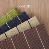 収納家具 ラック 【12枚組】 い草畳 82×82×2.5cm/枚 抗カビ 消臭 縁なし 滑り止め付き フローリングに置くだけ 取り外しOK 吸音 断熱 吸湿 ストライプ柄 和モダン 赤ちゃん リビング おしゃれ ブ ブラウン グリーン ナチュラル