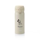 THERMOS サーモス 真空断熱ケータイマグ ライトベージュ (ミッキー) 0.4L 単品 名入れ彫刻代込み 名前入り 名入れ 彫刻 刻印 名入れギフト プレゼント 誕生日 お祝い ノベルティ 入学祝 子供 水筒 魔法瓶 ステンレス 法人 記念品