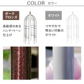 ガーデン エクステリア アイアンハーフアーチ（オベリスクキット） IF-N0035 アイアン オベリスク アーチ パーゴラ 大型 高さ209cm フェンス 多機能 誘引 バラ 庭 おしゃれ